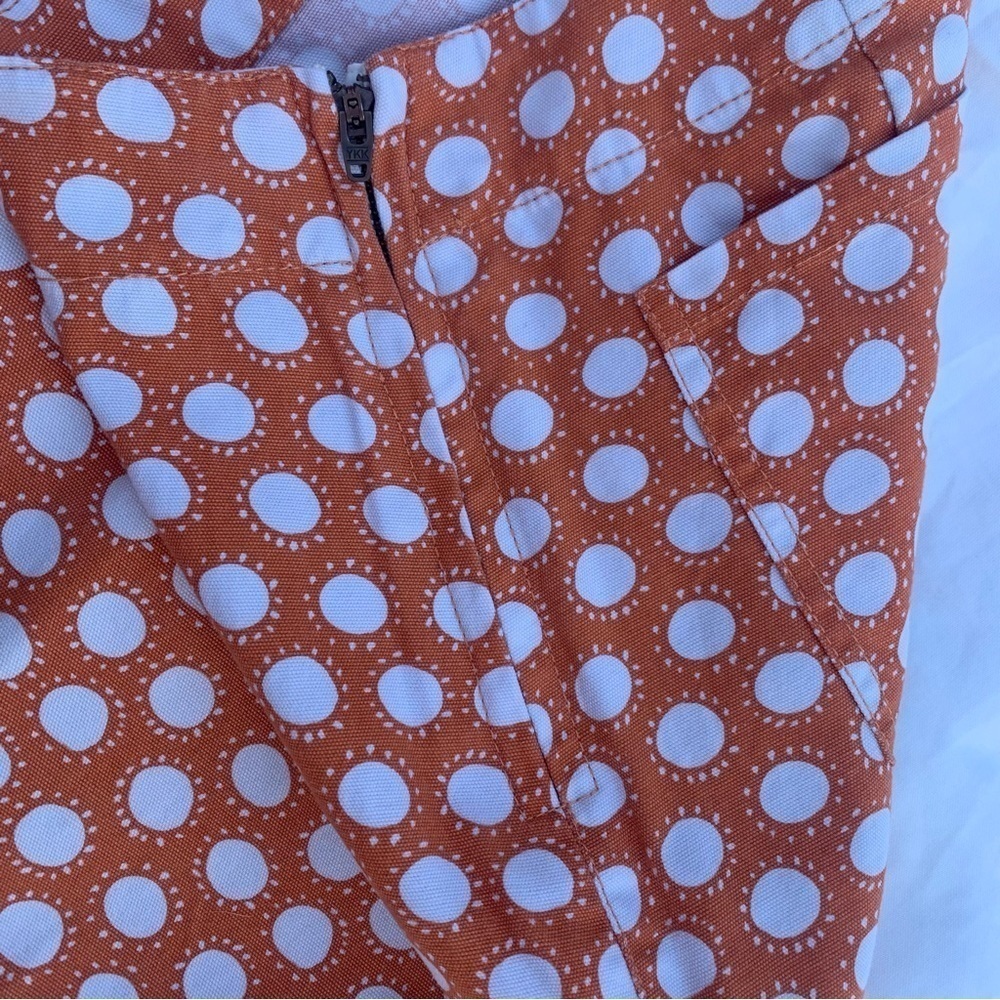 Garnet Hill Orange and White Polka Dot Skirt - Picture 5 of 8